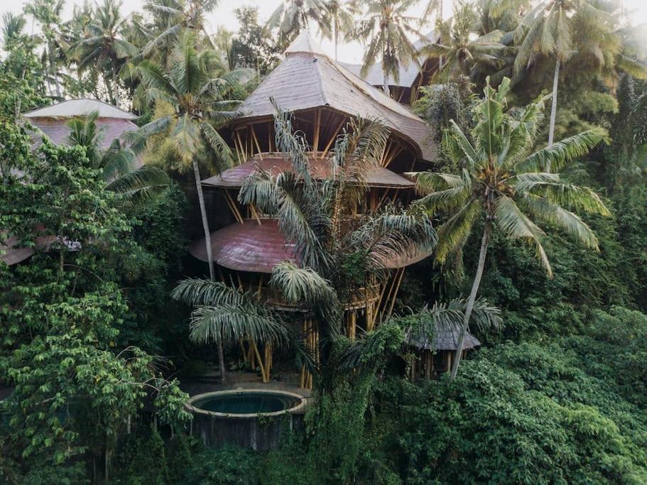Temple House 3Bds Eco Bamboo House Pool River View Bringkit Extérieur photo