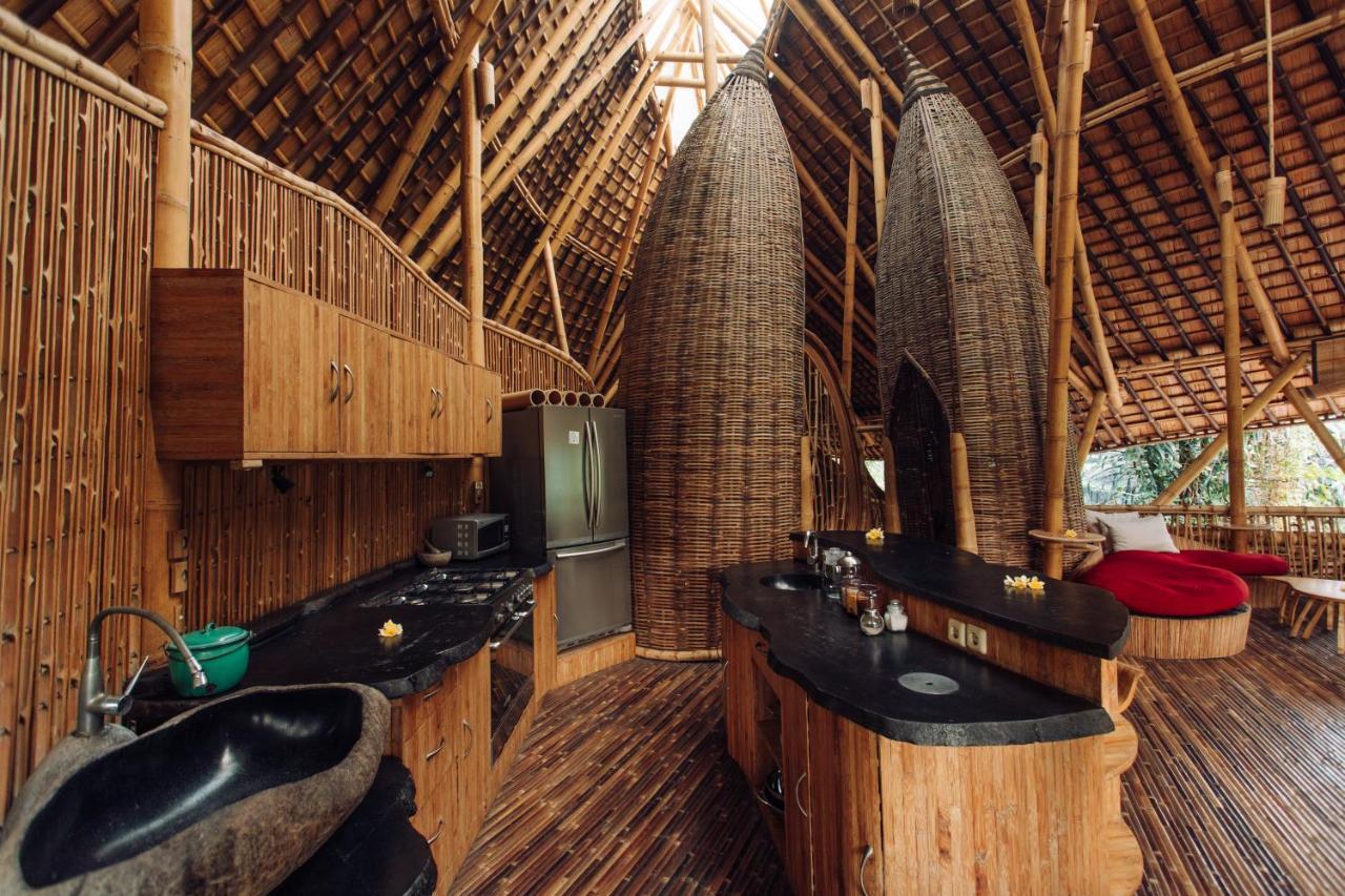 Temple House 3Bds Eco Bamboo House Pool River View Bringkit Extérieur photo